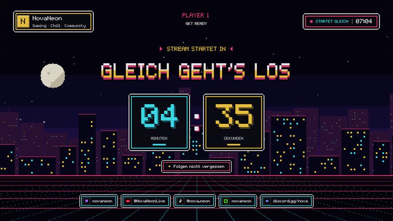 Startszene in der Variante Retro Arcade