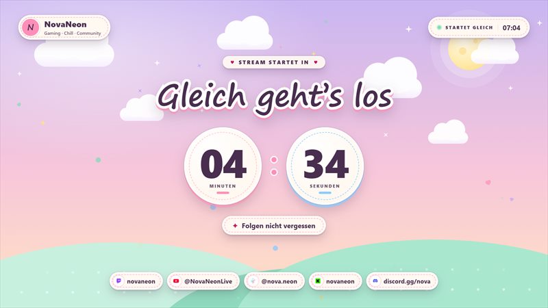 Startszene in der Variante Cozy Pastell