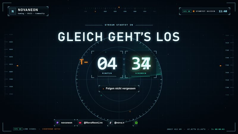 Startszene in der Variante Orbit HUD