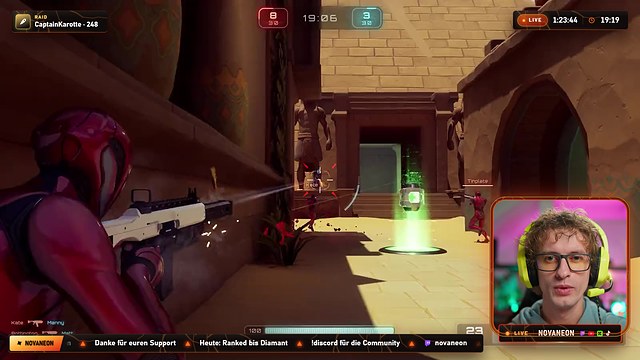 Magma: Ingame-Overlay mit Facecam-Rahmen über dem Spiel